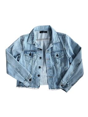White Fox Boutique Cropped Denim Jean Jacket